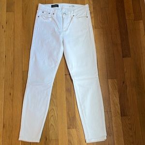 J Crew Toothpick White Jeans 28